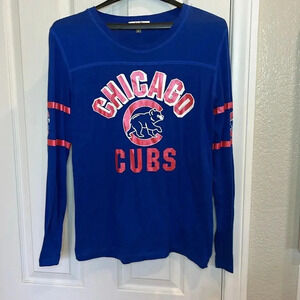 CHICAGO CUBS LONG SLEEVE TEE TOUCH BY ALYSSA MILANO Super Soft Womens size med